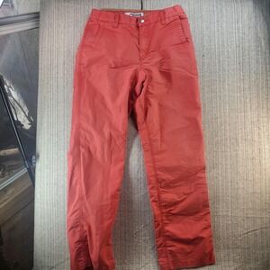 Mountain Khakis Pants Mens 32x34 Red Chino Relaxed Fit Casual Twill Outdoor
